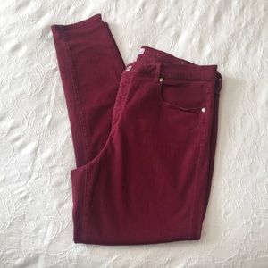 Burgundy loft jeans